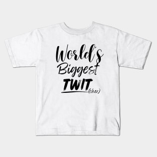World's Biggest Twitcher Birdwatching T Shirt Kids T-Shirt
